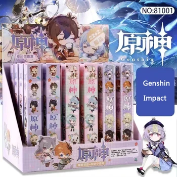 10 Db/készlet Genshin Hatása 0,5 mm Random Nyomja meg a Toll Anime Fekete Zselés Toll Kawaii Irodaszerek iskolaszerek