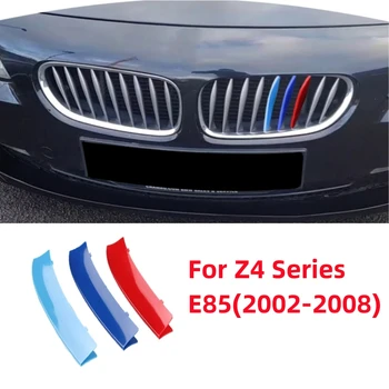 A BMW Z4 Sorozat E85 2002-2008 Autót 3D M Stílus Hűtőmaszk Trim Lökhárító Fedezze Csík Matrica Külső Kiegészítők Dekoráció