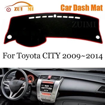 ZUIMI Műszerfal Fedezze Dash Mat Dashmat A Toyota CITY 2009~2014 LHD Műszerfalon Fedezze Pad Nap Árnyékban