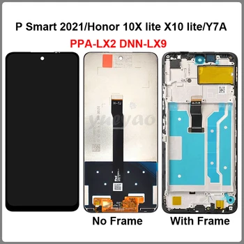 LCD Huawei O Okos 2021 LCD Kijelző Y7A érintőképernyő Digitalizáló A Huawei Honor 10X Lite Kijelző Csere Alkatrészek