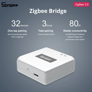 SONOFF ZBBridge Okos Zigbee Híd Zigbee 3.0 ALKALMAZÁS Vezeték nélküli Távirányító Smart Home Híd Működik, Alexa, a Google Haza