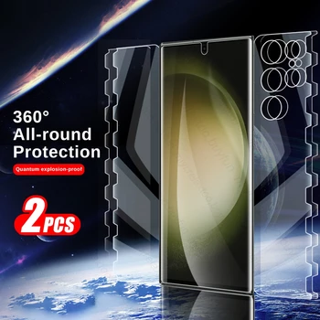 2DB 360° - os Teljes Test Hidrogél Film Samsung Galaxy S23 Ultra Screen Protector Nem Üveg Samung S23Ultra S 23 Plusz 5G Puha Film
