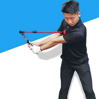Caiton Összecsukható Golf Swing Képzés Stick Testtartás Korrektor Gyakorlat Hinta Képzési Támogatások Piros