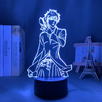 3d Lámpa Bleach Anime Ichigo Kurosaki Hálószoba Decor Éjjeli Király Születésnapi Ajándék Akril Led-es Éjszakai Fény Bleach