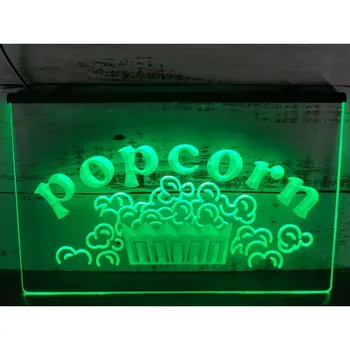 Popcorn Bolt, Kávézó, Snack Csalogatni az ÚJ LED-es Neon Fény Jele, I135
