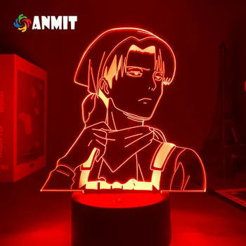 Támadás a Titánon Anime Lámpa Levi Ackerman Lámpa Mozgásérzékelő gyerek Szoba Dekoráció Avatar