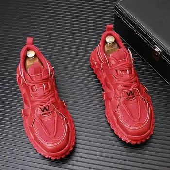 2023 nyáron új piros apa cipő háló felület légáteresztő futó szabadidő vastag egyedüli divat minden cipő a6
