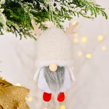 4XFA karácsonyfa Lóg a Gnome Díszek Készlet 4 Elk Arctalan Baba svéd Manó