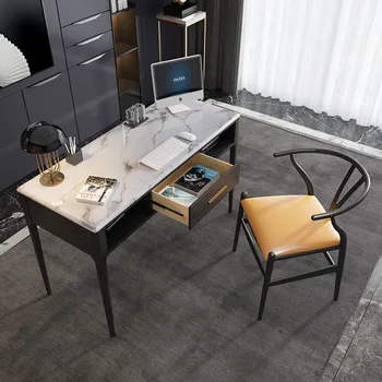 Északi Tömör Fa Márvány Asztal Modern, Egyszerű Tanulmány Számítógép Asztal Háztartási Bútor Eladó