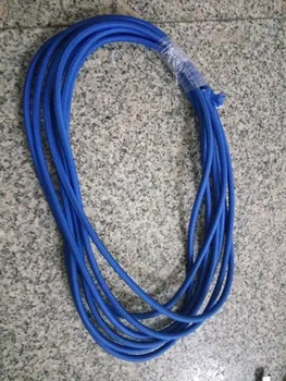 5m / sok VDE igazolt. Elektromos kábel retro textil szőtt háló DIY el a kábelt a kék szín a vezetékek