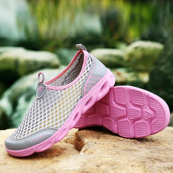 Nyári női cipő, Alkalmi Cipők, Slip-On Lakások Női Lélegző Zapatillas Víz Tornacipő Cipő Nő zapatos de mujer