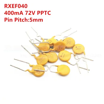 10DB/sok Egyéni Helyreállítási Biztosíték RXEF040 XF040 72V 0.4 EGY 400MA PPTC 5mm Pin Pályán DIP 2P