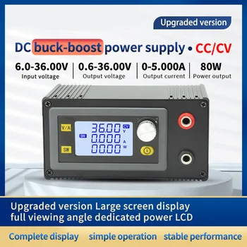 35W 80W DC-DC Buck-Boost Konverter CC CV 6-36V 5-30V Power Modul Állítható Szabályozott Laboratóriumi Hűtés