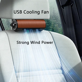 Autó Ülés ventilátorral USB hűtőventilátor légáramlás Elektromos Ventilátor Alacsony Zajszint, 3 Állítható Szél Sebesség Kapcsoló Teherautó SUV