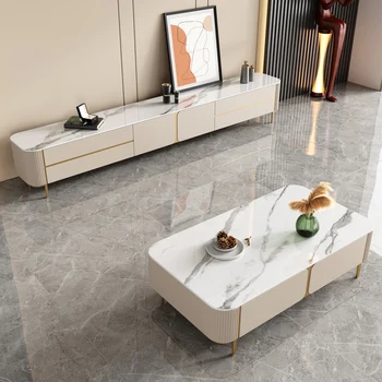 Importált rock tea asztal, TV szekrény kombináció olasz nappali minimalista luxus méret modern minimalista emelet szekrény
