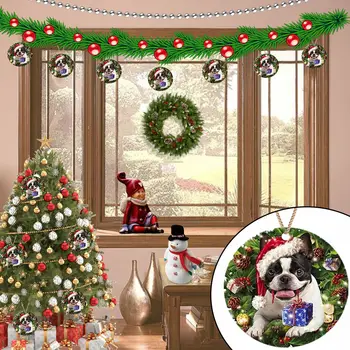 Aranyos Fa Mini Puppy Nyomtatott Díszek Medál Gyerekek Ajándékot, Játékokat, Karácsonyi Party karácsonyfa Dekoráció Forró Eladó