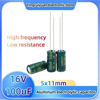 20db 16V100uF5x11 alumínium elektrolit kondenzátor magas frekvenciájú, alacsony ellenállás 16V100uF
