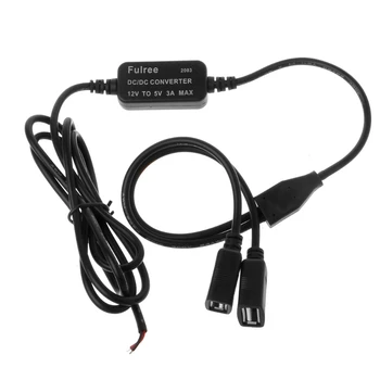 Autós Töltő Dual USB-Női Plug 12V, hogy 5V-os 3A Tápegység Átalakító PDA DVR Kamera