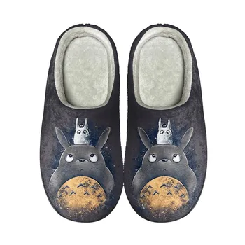 Anime Totoro Haza, Pamut, Egyedi Papucs Magas Minőségű Férfi Női Tinédzserek Plüss Divat Alkalmi Melegen Cipő Termikus Papucs