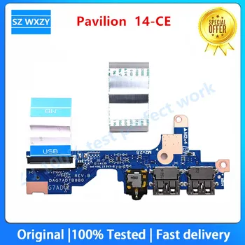 Eredeti HP Pavilion 14-CE 14-CE2064ST 14-CE3030TX 3,5 mm-es Audio USB-Testület Kábel L19152-001 DAG7ADTB8B0 DA0G7ATB6E1