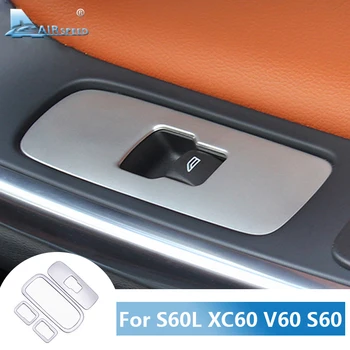 A Volvo S60L XC60 V60 S60 Új, Rozsdamentes Acél Tartozékok Belső Berendezés Autó Ablak Emelő Kapcsoló Gomb Borító Matrica