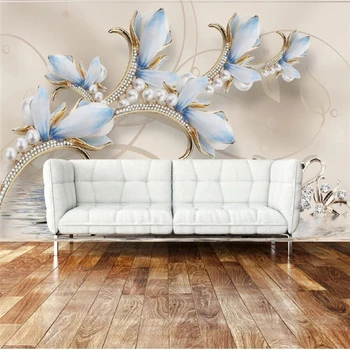 beibehang Egyéni háttérkép, 3D freskó HD magnolia hattyú ékszerek TV háttér fal papírokat lakberendezés cucc de parede 3d háttérkép