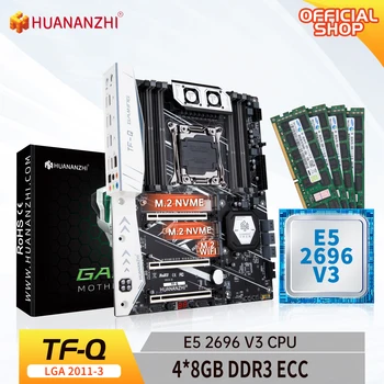HUANANZHI X99 TF K LGA 2011-3 XEON X99 Alaplap Intel XEON E5 2696 v3 4*8G DDR3 RECC memória combo kit készlet
