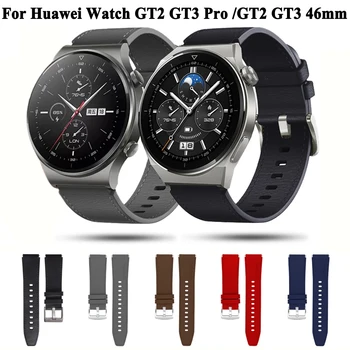 Eredeti Bőr szíj Huawei Nézni GT3 GT2 GT 2 3 Pro Runner 46mm Heveder 22mm Smartwatch Watchbands Easyfit Hivatalos Karkötő