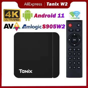 Új Tanix W2 Amlogic S905W2 2G 16G 2.4 G 5G Kettős Wifi, BT 4K HDR Set Top Box médialejátszó Android 11 TV BOX Jobb, Mint a TX3 MINI