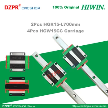 Eredeti HIWIN HGR15 Lineáris vezető 700mm 27.56 a Vasúti HGW15CC Szállítási Csúsztassa a CNC Router Gravírozás Faáru Lézer Gép