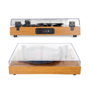 Retro lemezjátszó a BT Funkció 33/45/78RPM 3 Sebességű Vonal-Antik Gramofon Lemezjátszó Lemez Bakelit RCA Audio R/L 3,5 mm-es USB