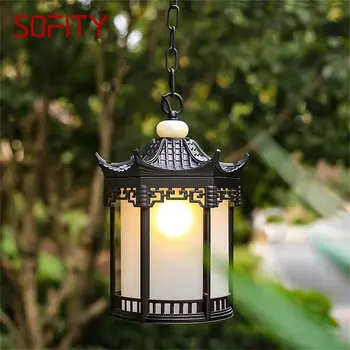SOFITY Klasszikus Medál Fény Szabadtéri Retro LED Lámpa Vízálló Haza Folyosó Dekoráció