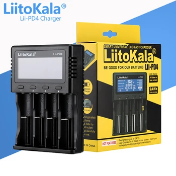 LiitoKala Lii-PD4 LCD Akkumulátor Töltő 18650 21700 26650 18350 AA AAA 3,7 V/3.2 V/1,2 V/1,5 V-os Lítium-NiMH Akkumulátor 18650 Töltő