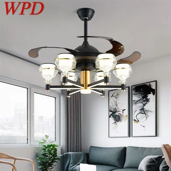 WPD Mennyezeti Ventilátor LED Fekete-Távirányító-110V, 220V Haza Dekoratív Nappali Hálószoba Étterem
