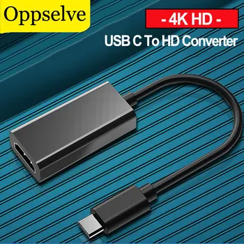 USB-C Videó Kábel Átalakító C-Típusú HDMI-kompatibilis Átalakító 4K USB3.1 HDTV Adapter Chromebook MacBook Pro Mobil Telefon